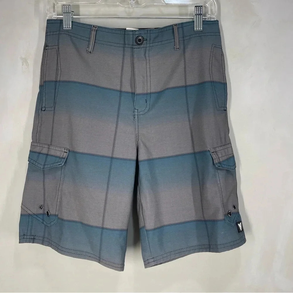 Univibe AMPHIBIOUS Walking Short  Boardshort WATER Swimming Blue L sz 14